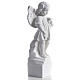 Angel with flowers in reconstituted white marble 15,75in s2
