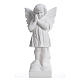 Angel with hands joined in reconstituted white marble 15,75in s5