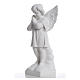 Angel with hands joined in reconstituted white marble 15,75in s6