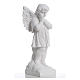 Angel with hands joined in reconstituted white marble 15,75in s8