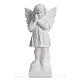 Angel with hands joined in reconstituted white marble 15,75in s1