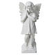 Angel with hands joined in reconstituted white marble 11,81in s5