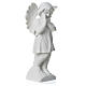 Angel with hands joined in reconstituted white marble 11,81in s7