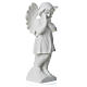 Angel with hands joined in reconstituted white marble 11,81in s3