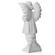 Angel with hands joined in reconstituted white marble 11,81in s4