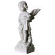 Angel and flowers in Carrara marble 30 cm s2