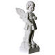 Angel and flowers in Carrara marble 30 cm s3
