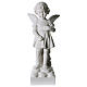 Angel and flowers in Carrara marble 30 cm s1