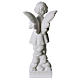 Angel and flowers in Carrara marble 30 cm s4
