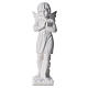 Angel with hands joined in composite white Carrara marble 45 cm s5