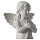 Angel with hand over heart, 30 cm reconstituted marble statue s2