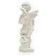 Statue extérieur Angelot marbre blanc 25 cm s4