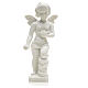 Angel and flowers in Carrara marble 9,84 in s3