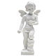 Angel and flowers in Carrara marble 9,84 in s1