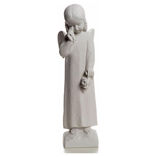 Crying Angel statue in reconstituted Marble, 50 cm 4