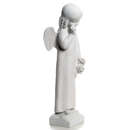 Crying Angel statue in reconstituted Marble, 50 cm 2