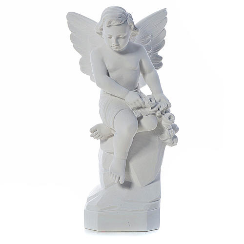 Sitting Angel statue made of reconstituted marble, 45 cm 1