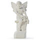 Ange assis marbre 45 cm statue extérieur s5