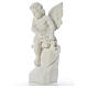 Ange assis marbre 45 cm statue extérieur s6
