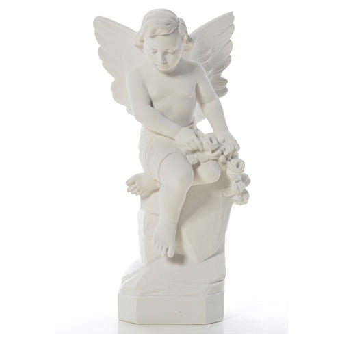 Siedzący anioł proszek marmurowy 45 cm 5