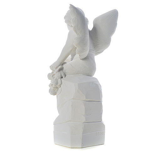 Siedzący anioł proszek marmurowy 45 cm 3