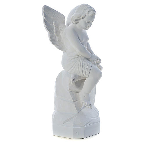 Siedzący anioł proszek marmurowy 45 cm 4