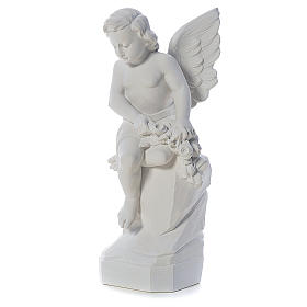 Sitting Angel statue made of composite marble, 45 cm