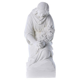 Kneeling Angel statue in reconstituted marble, 60 cm