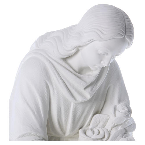Kneeling Angel statue in reconstituted marble, 60 cm 2
