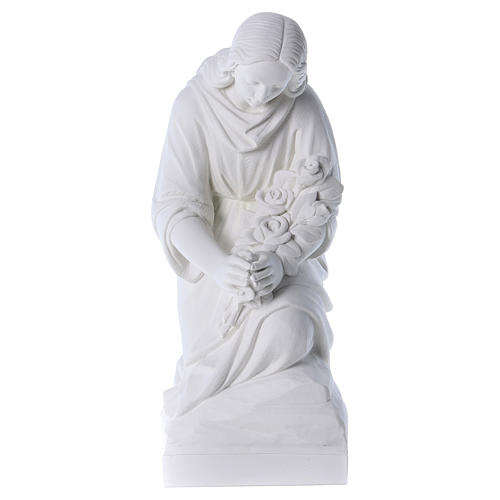 Ange à genoux marbre 60 cm statue extérieur 1