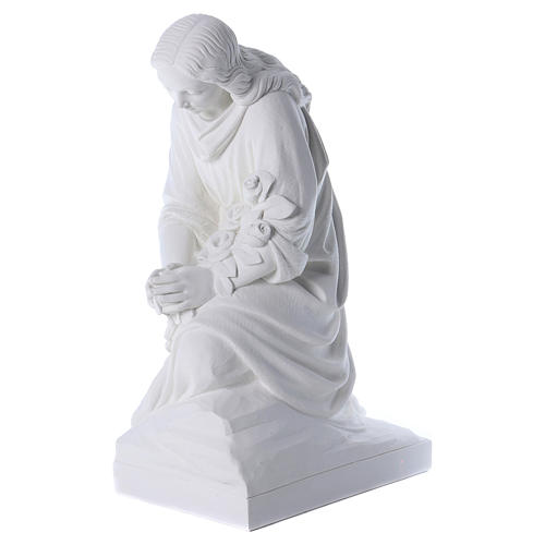 Ange à genoux marbre 60 cm statue extérieur 3