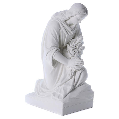 Ange à genoux marbre 60 cm statue extérieur 4