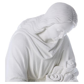 Kneeling Angel statue in composite marble, 60 cm