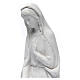 Angel with flowers and hand on heart in white Carrara marble 23 inc. s2