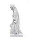 Angel with flowers and hand on heart in white Carrara marble 23 inc. s6