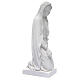 Angel with flowers and hand on heart in white Carrara marble 23 inc. s7