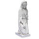 Angel with flowers and hand on heart in white Carrara marble 23, s5