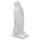 Angel with flowers and hand on heart in white Carrara marble 23, s8
