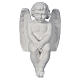 Cherub angel in reconstituted white Carrara marble 15,75in s1