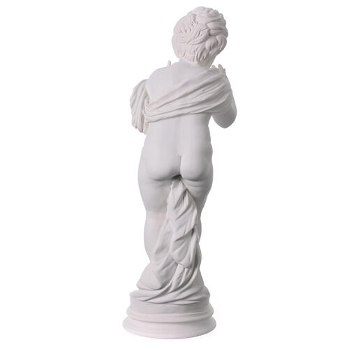 Angel blowing kiss, 43 cm reconstituted marble statue 5