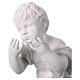 Statue extérieur Ange qui baise 43 cm marbre s2