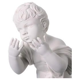Angel blowing kiss, 43 cm composite marble statue