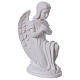 Praying angel, left, in reconstituted white Carrara marble 30 cm s4
