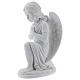 Praying angel, left, in reconstituted white Carrara marble 13,3 s3
