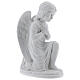 Praying angel, left, in reconstituted white Carrara marble 13,3 s4