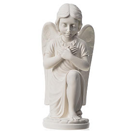 Statue in polvere di marmo di Carrara: Angioletto destro marmo bianco di Carrara 34 cm