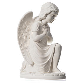 Statue in polvere di marmo di Carrara: Angioletto destro marmo bianco di Carrara 34 cm
