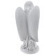 Anjo mãos no coração de joelhos lado esquerdo mármore branco de Carrara 34 cm s5