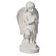 Angel with hands joined in reconstituted Carrara marble 11,02in s1