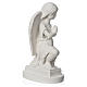 Statue extérieur Angelot mains jointes 28 cm marbre s3